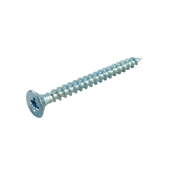 DIN7505 Yellow Zinc Plated Carbon Steel Stainless Steel 304 316 Pozi Drive Flat Countersunk Wood Self Tapping Chipboard Screw 4