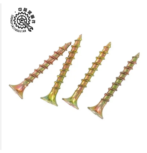 Factory direct high quality Galvanized DIN 7962 Yellow /white zinc plated Chipboard Screws 3
