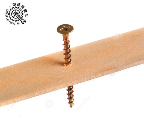 Factory direct high quality Galvanized DIN 7962 Yellow /white zinc plated Chipboard Screws 5