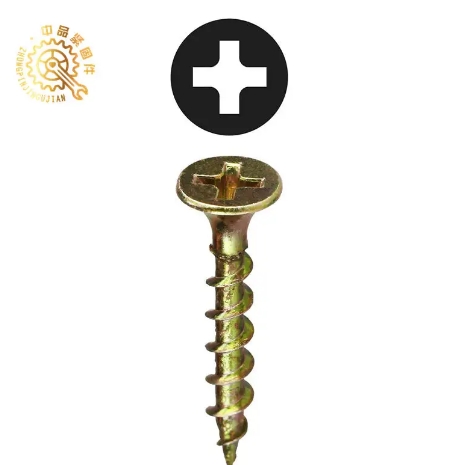 Factory direct high quality Galvanized DIN 7962 Yellow /white zinc plated Chipboard Screws 6