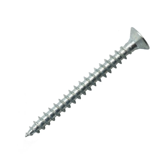 Made in China Fitting Fastener Stainless Steel Double Countersunk Head Pozi DIN7505 Flat Head Chipboard Screw Wood Screw 2