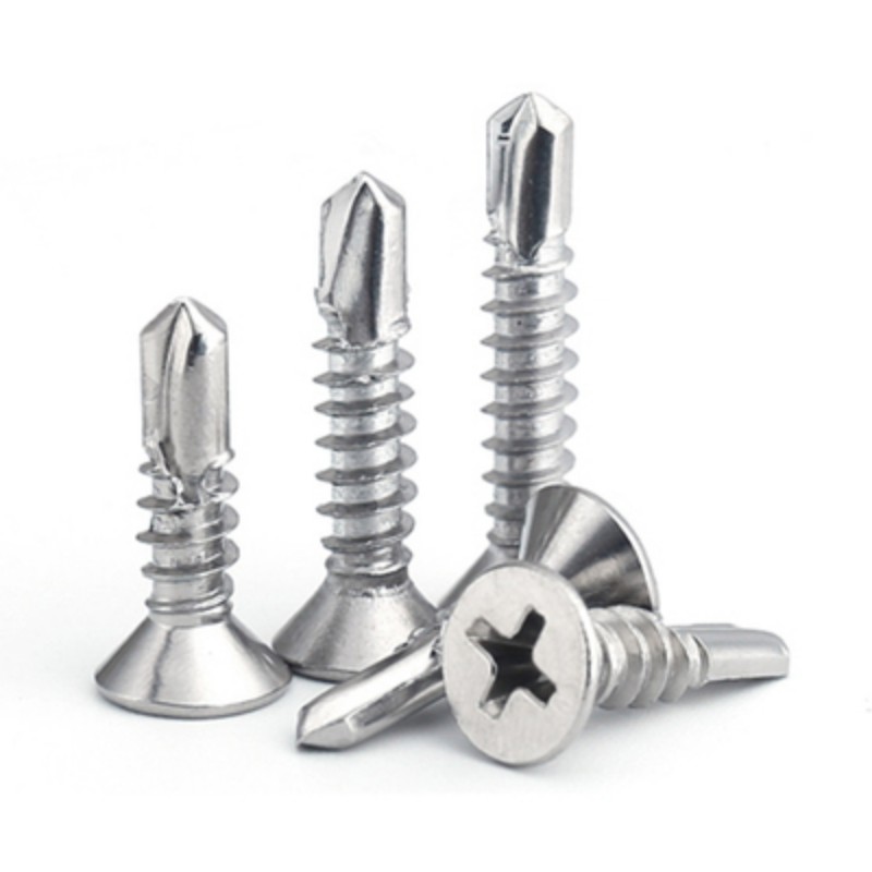 304 Stainless Steel Crosse recessed Countersunk Head Drilling Screw