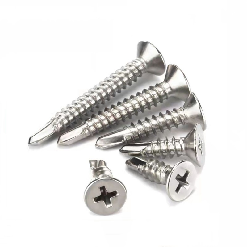 304 Stainless Steel Crosse recessed Countersunk Head Drilling Screw 1