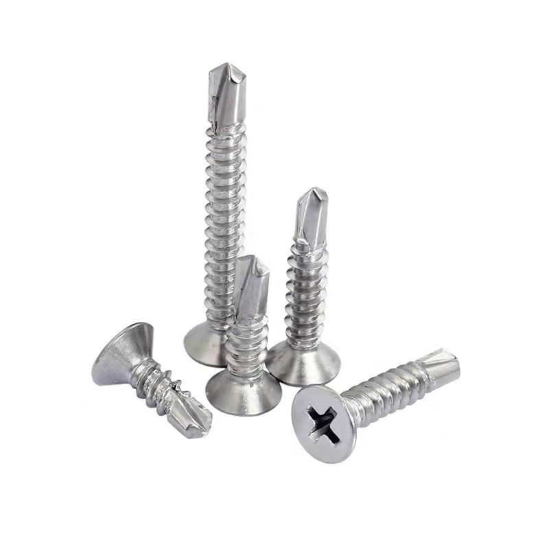 304 Stainless Steel Crosse recessed Countersunk Head Drilling Screw 3