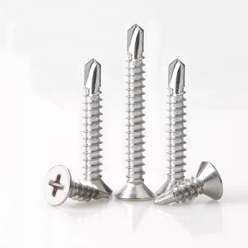 304 Stainless Steel Crosse recessed Countersunk Head Drilling Screw 4