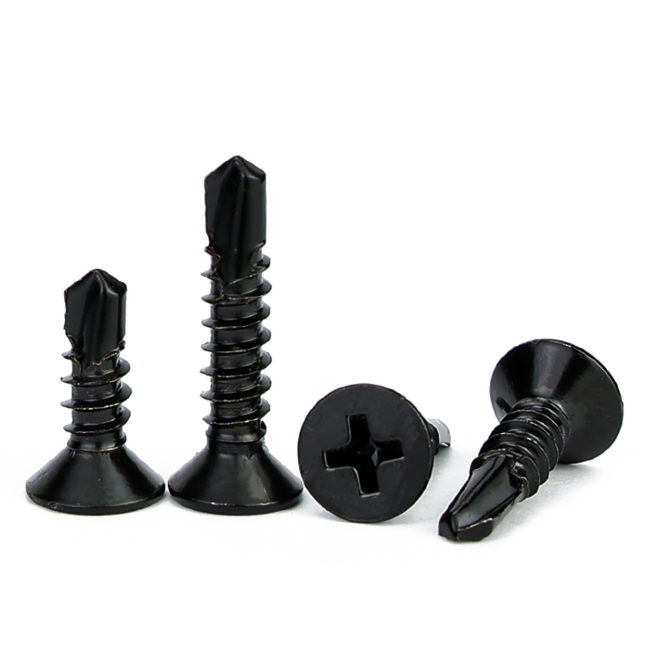 Black Oxide Carbon Steel CSK Self-Drilling Screws