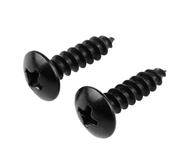 Carbon Steel Cross Recessed Pan Head Self Tapping Screw for Window Hardware Accessories Black 4