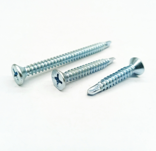 China Manufacturer Cement Board Use Non-slip Countersunk Head CSK Self Drilling Screws With Ears or With Wing