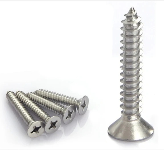 DIN7982 Stainless Steel Phillips Countersunk Head Self Tapping Screw 304 Flat Head Sheet Metal Screw with Good Price 2