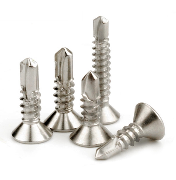 Fine Thread Phillips Flat Head Self-Drilling Screws for Metal (Stainless Steel) 1