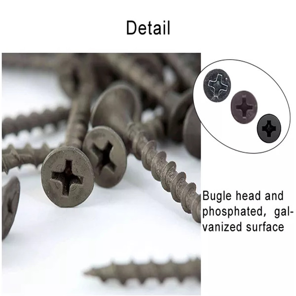 Grey Phosphate Carbon Steel Drywall Screw 4
