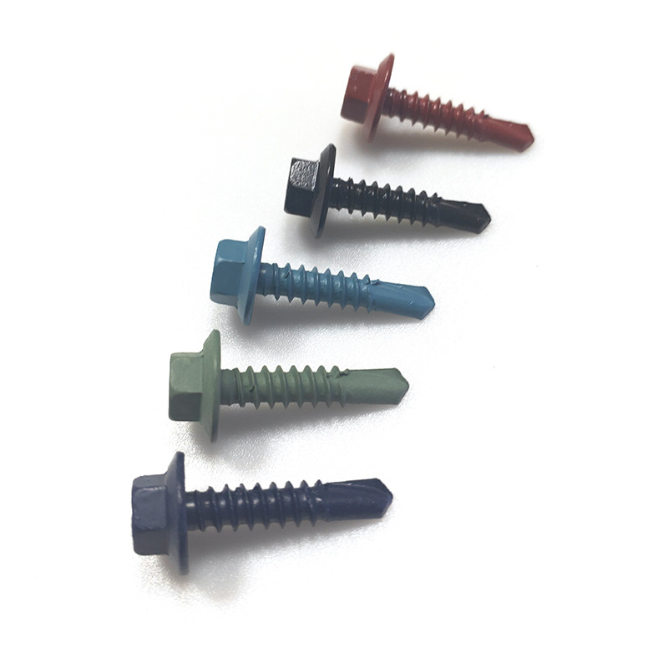 Decorative & Waterproof Self-Drilling Screws (Powder Coated + EPDM) 2