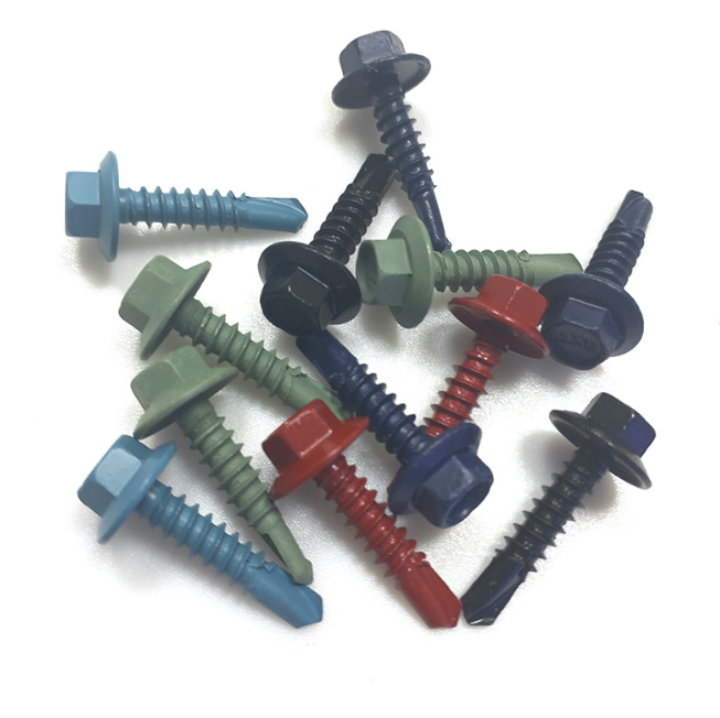 Decorative & Waterproof Self-Drilling Screws (Powder Coated + EPDM) 3