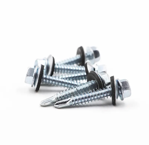 Galvanized Roofing Screw Hex Washer Head Zinc Plated Self Drilling Tek Screws For Metal with EPDM Washer