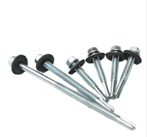 Galvanized Roofing Screw Hex Washer Head Zinc Plated Self Drilling Tek Screws For Metal with EPDM Washer 3