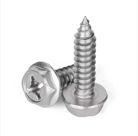 Hexagon Flange Screws M3-M12 Self Tapping Screw Flange Hex Head Wood Screws 1