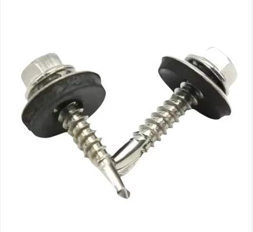Roofing screw DIN7504K SS304 stainless steel self drilling screw with EPDM washer rubber washer
