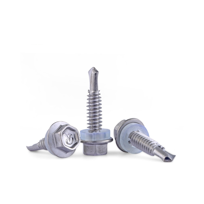 Zinc Plated Carbon Steel Hex Flange Head Drilling Screw