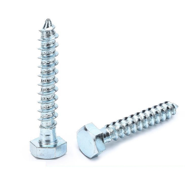 #8 x 1-1/2” Zinc Plated Steel Wood Screws (Coarse Thread)