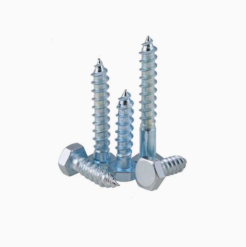 DIN 571 Stainless Steel A2 Hexagon Full Thread Wood Lag Self-Tapping Screws