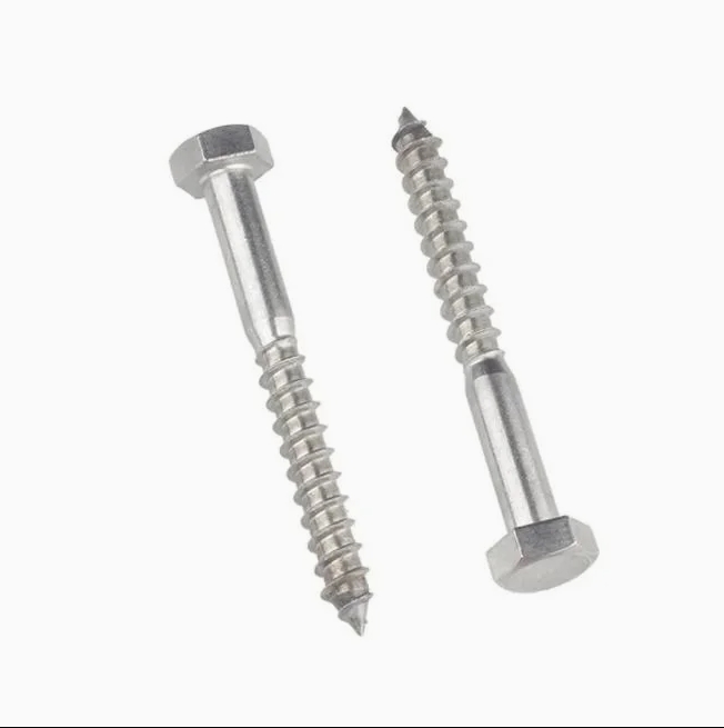 DIN 571 Stainless Steel A2 Hexagon Full Thread Wood Lag Self-Tapping Screws 1