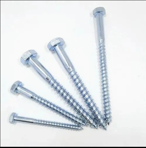 DIN 571 Stainless Steel A2 Hexagon Full Thread Wood Lag Self-Tapping Screws 4