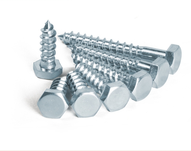 Hot-selling Carbon Steel Blue Zinc Plated Galvanized Full Thread DIN571 Hex Wood Screw 1