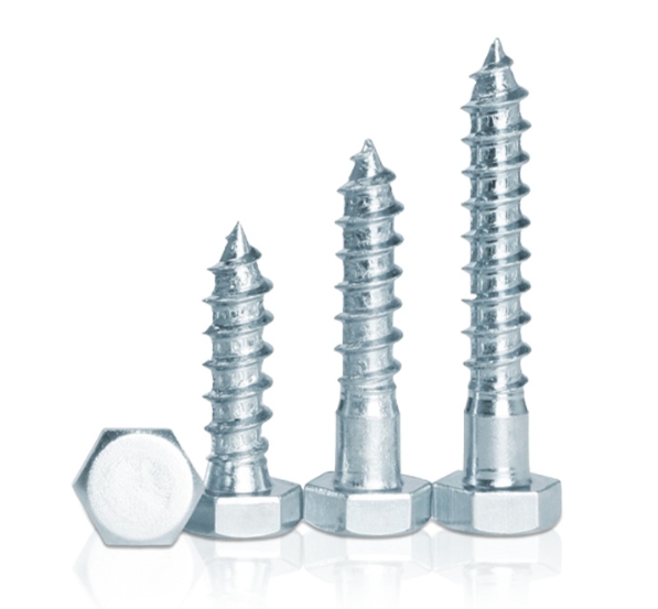 Hot-selling Carbon Steel Blue Zinc Plated Galvanized Full Thread DIN571 Hex Wood Screw 5