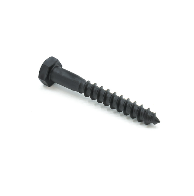 Professional Carbon Steel Black Oxide High Strength MS Hex Wood Screw 3
