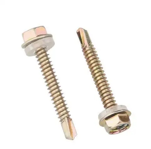 DIN7504 Zinc Plated Flange Head Self Drilling Screw With Nylon Washer 1