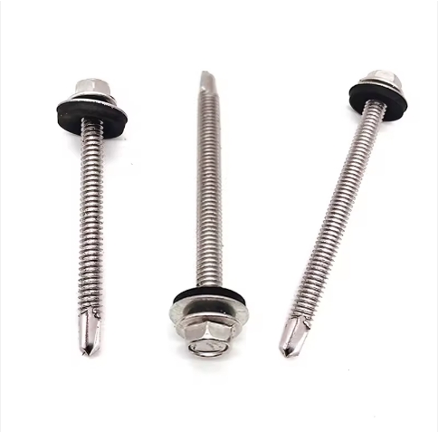 Manufacturers Stainless Steel fasteners SS316 DIN7504K Hex Head Self drilling Screw with EPDM washer self drilling screw
