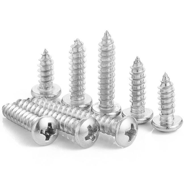 DIN7981 A2-20H Cross Recessed 304 Stainless Steel Pan Head Self Tapping Screws