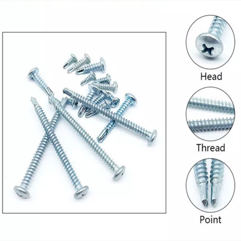 Zinc Plated Carbon Steel Pan Head Self Drilling Screw 2