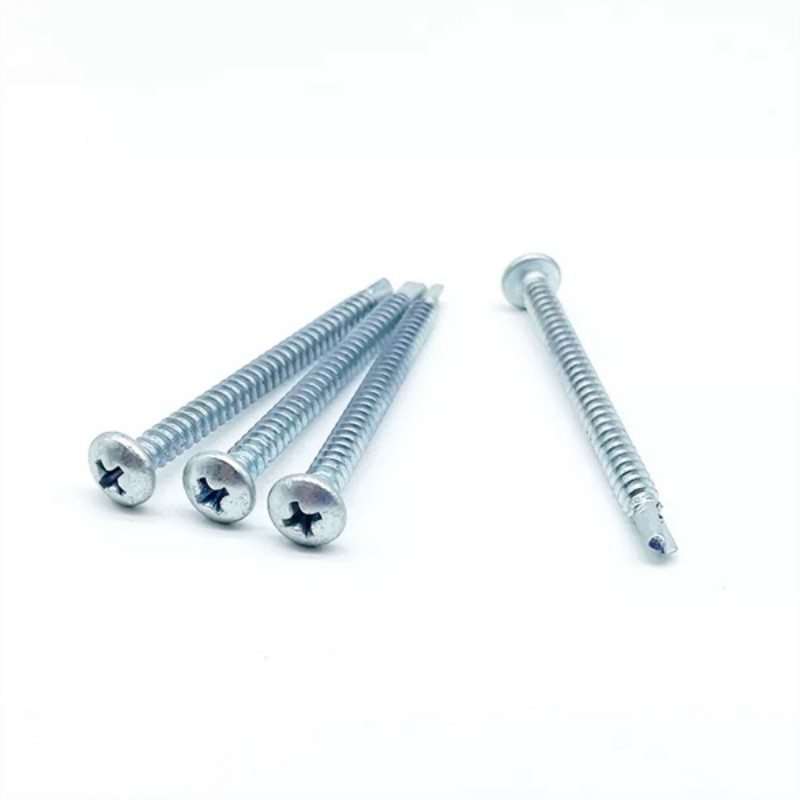Zinc Plated Carbon Steel Pan Head Self Drilling Screw 4
