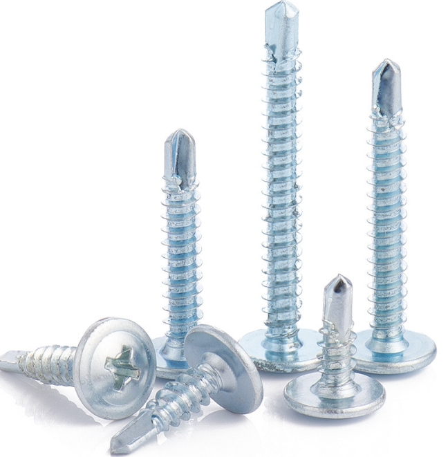 Cross Truss Head Self-Drilling Screws Carbon Steel Wafer Head Galvanized Zinc Plated 25mm Self Drilling Roofing Screw