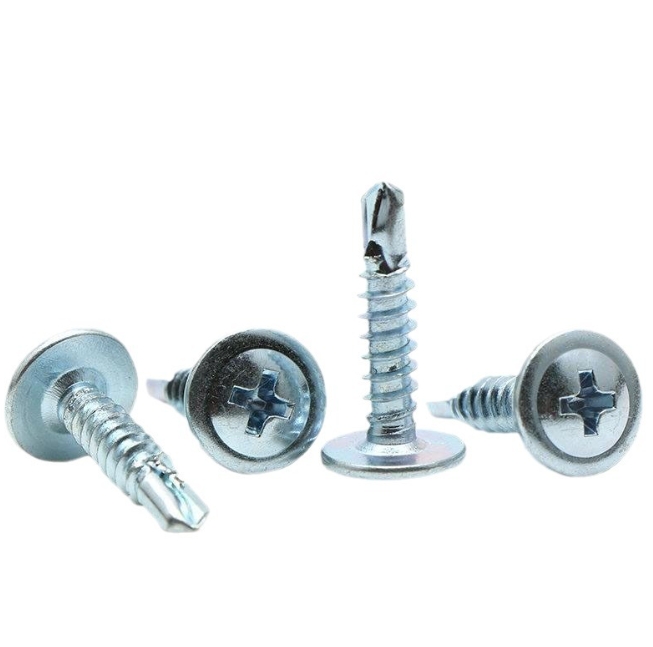 Cross Truss Head Self-Drilling Screws Carbon Steel Wafer Head Galvanized Zinc Plated 25mm Self Drilling Roofing Screw 1