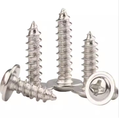 Modified Truss Head Cross Stainless Steel Phillips Self Tapping Wood Screw 6mm Truss Head With Nut Clip