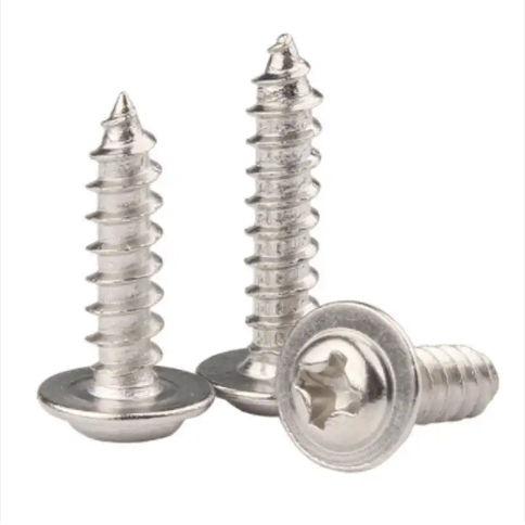 Modified Truss Head Cross Stainless Steel Phillips Self Tapping Wood Screw 6mm Truss Head With Nut Clip 1