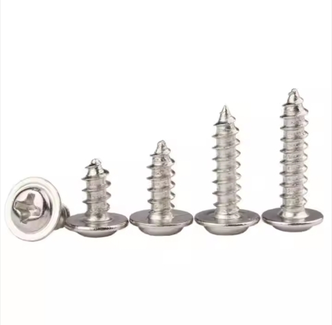 Modified Truss Head Cross Stainless Steel Phillips Self Tapping Wood Screw 6mm Truss Head With Nut Clip 3