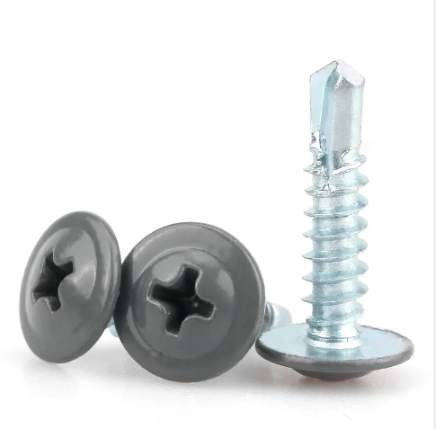 Zinc Plated Truss Head Washer Self-Drilling Screws Grey Cross Recessed Head Self-Tapping Bolts Phillips Notch Drill Screw 2