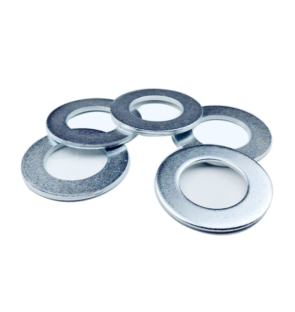 Blue-White Zinc Plated Carbon Steel Flat Washers