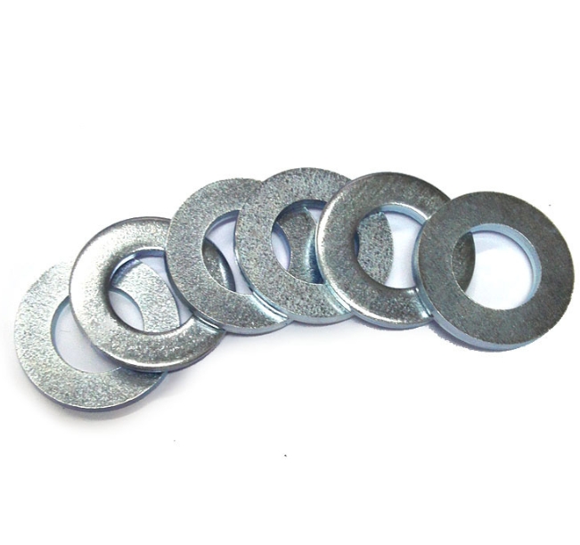 Blue-White Zinc Plated Carbon Steel Flat Washers 1
