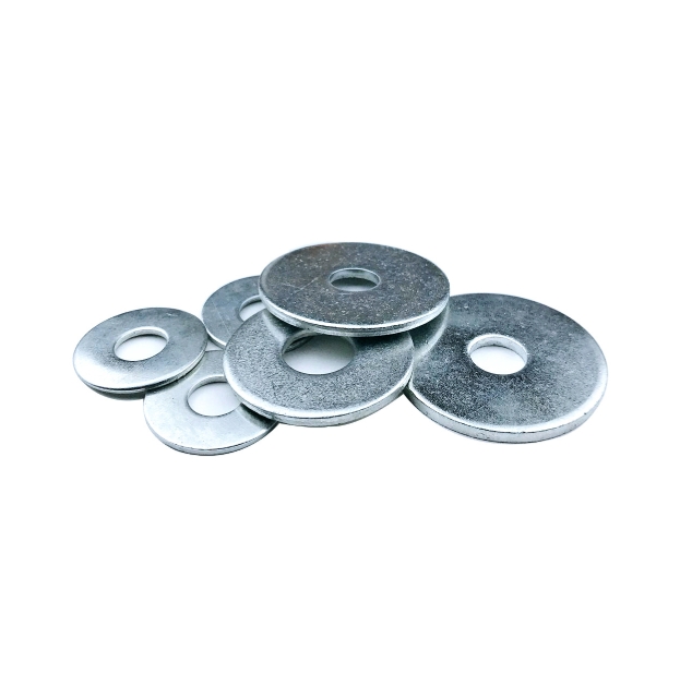DIN125 Heavy Duty Carbon Steel Flat Gasket Blue White Zinc Galvanized 100/200HV Enlarged Thickened Widened M3-M30 Washers