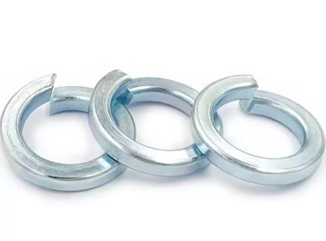 High Corrosion Resistance Zinc Plated Lock Washers Blue White Zince Spring Washer