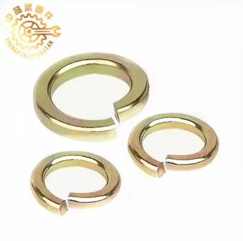 Wholesale Spring Washers DIN127 Steel Spring Lock Washers Spring Gasket Yellow Zinc Plated Gold
