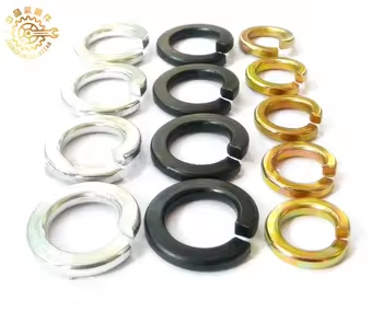 Wholesale Spring Washers DIN127 Steel Spring Lock Washers Spring Gasket Yellow Zinc Plated Gold 1